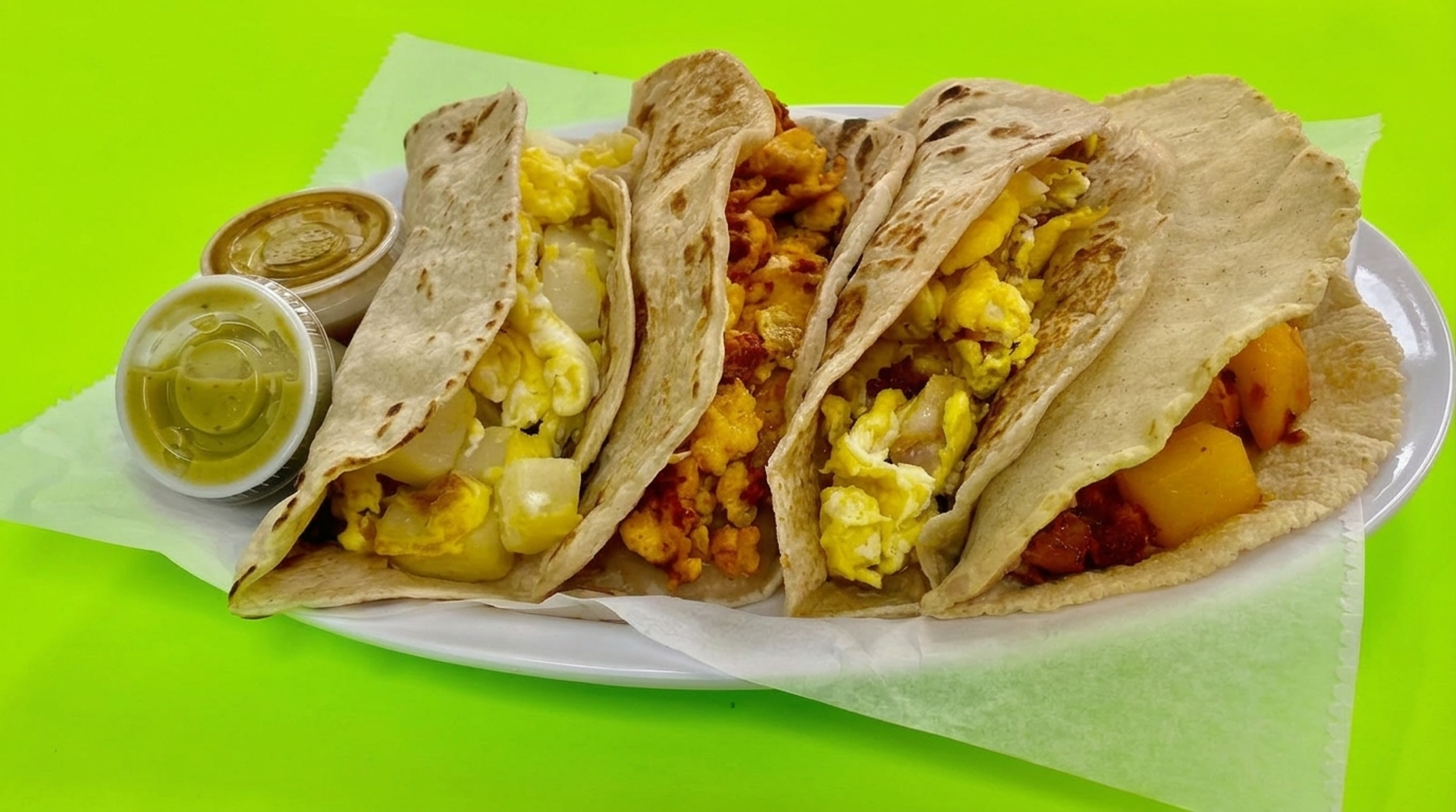 Tacos de harina in the morning