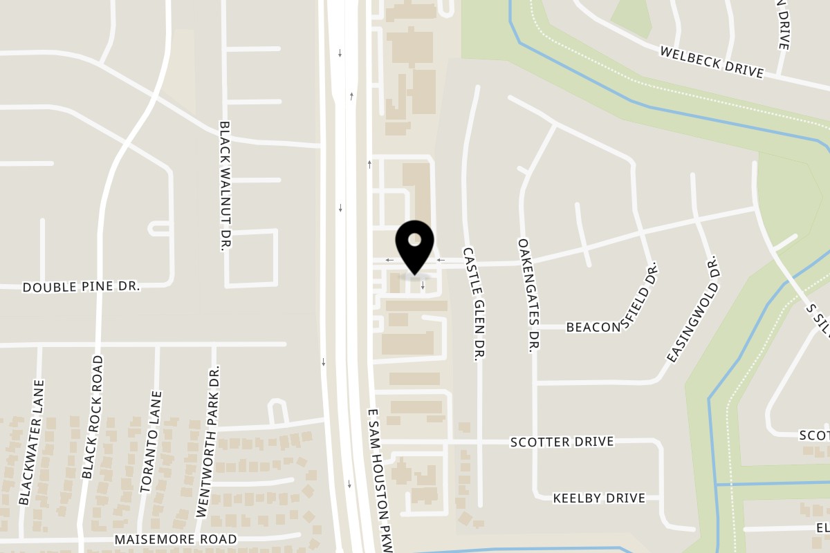 Map showing the location of Cielo y Chile Sterling Green on 14722 Sterling Green Blvd in Houston