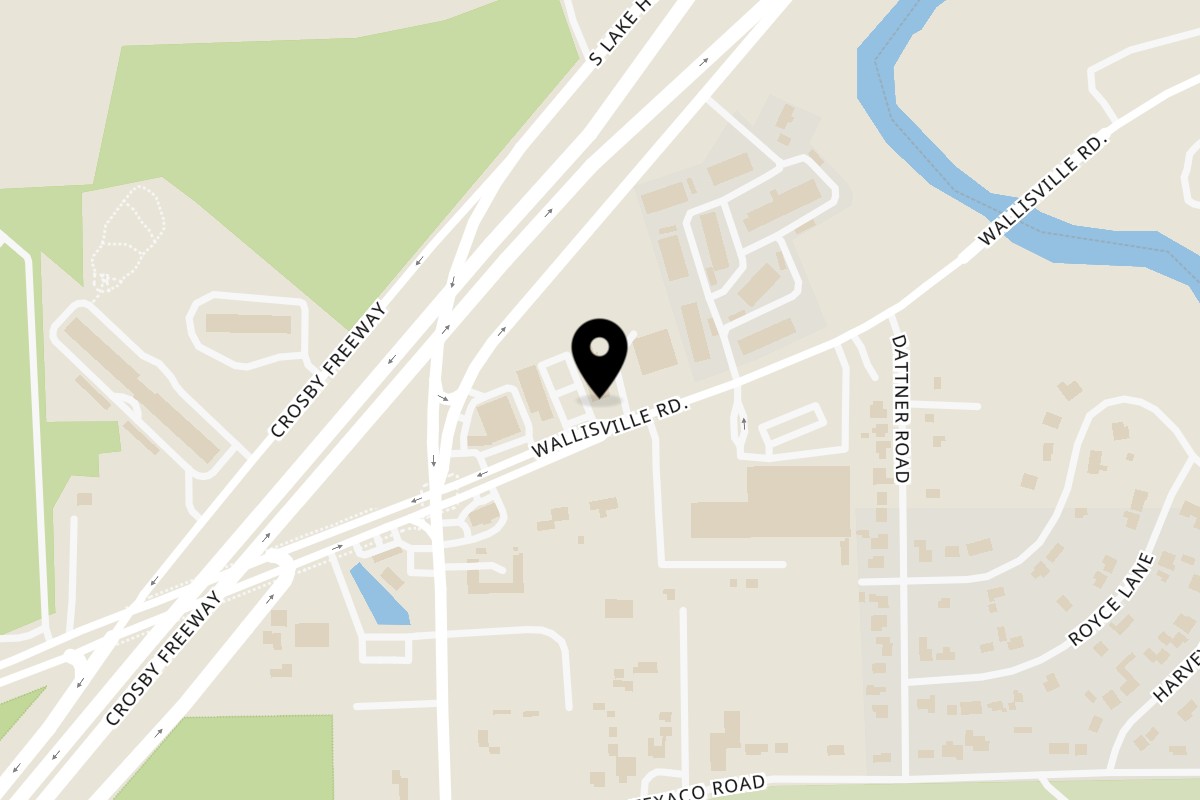 Map showing the location of Cielo y Chile Wallisville Rd on 12555 Wallisville Rd Ste 200A in Houston